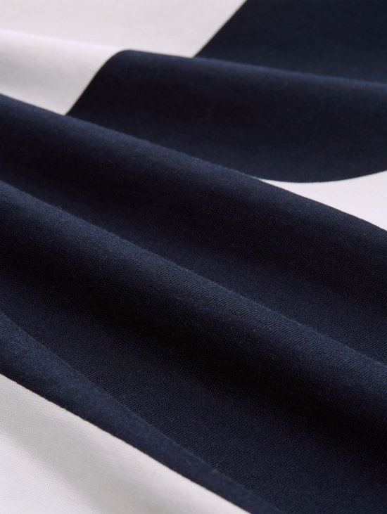 Tom Tailor Denim - Sweatshirt met patroon in losse pasvorm - Maat S - navy white big scale print