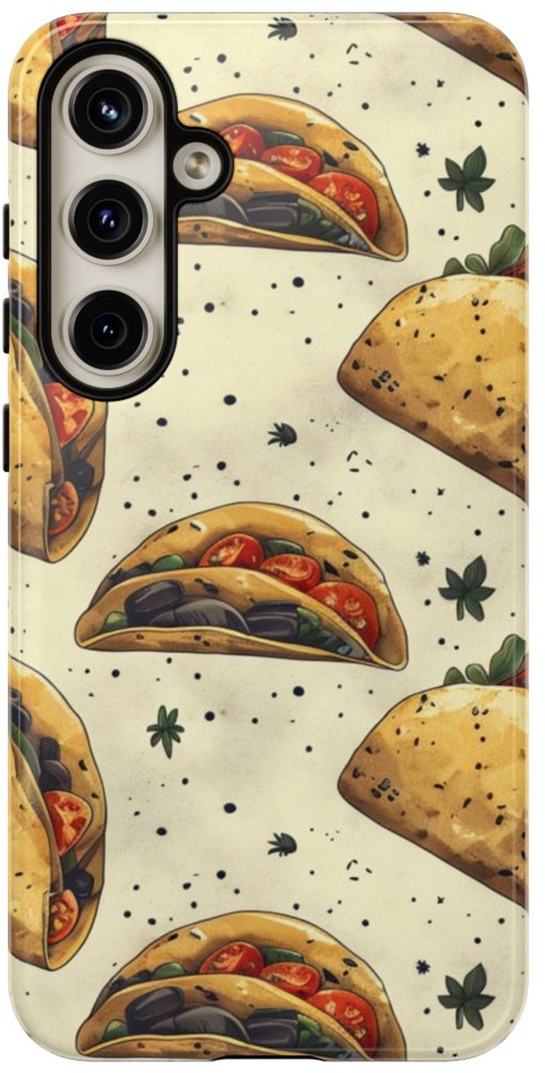 Taco Patroon met Kruiden – Telefoonhoesje Geschikt voor Samsung Galaxy S24 Plus
