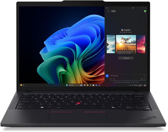 Lenovo ThinkPad T14 Gen 6 (AMD) Copilot+ PC AMD Ryzen AI 5 340 Laptop 35,6 cm (14") WUXGA 16 GB DDR5-SDRAM 512 GB SSD Wi-Fi 7 (802.11be) Windows 11 Pro Engels Zwart - Lenovo - Hoofdafbeelding