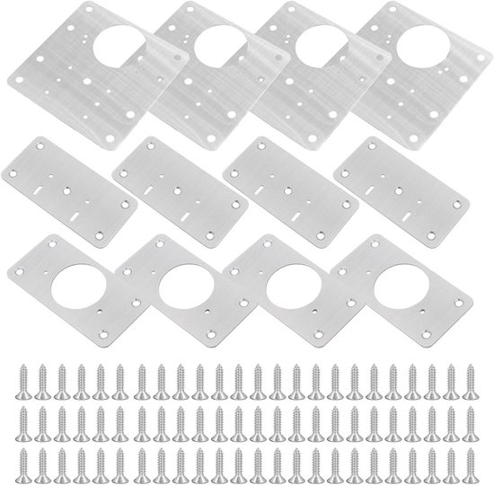 Scharnierreparatieset roestvrij staal - 12 stuks voor meubels