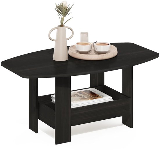 Ovale tafel - rustiek en stijlvol - 1 stuk - hout - 54,61 x 89,99 x 41 cm