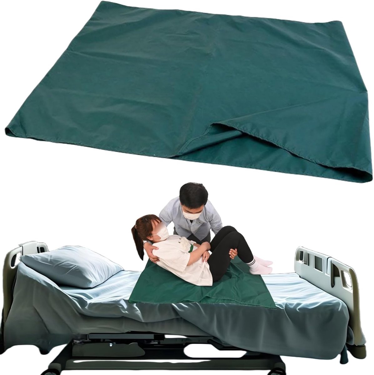 Bedtransferhanddoek - Herbruikbaar glijlaken - Transferhulpmiddel - Buislaken - Patiëntentransfer - Bariatrische transfer - Glijlaken - Glijdende zijkanten - Ondersteunende transfers