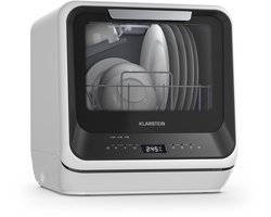 Klarstein Vaatwasser Amazonia Mini - Compact Aanrechtblad, 7 Programma's, 5L Tank of Directe Aansluiting, Energie-efficiëntieklasse D, Stil 58dB, Digitaal Display, Draagbaar Tafelblad voor Kleine Keukens, Zwart - Dishwasher