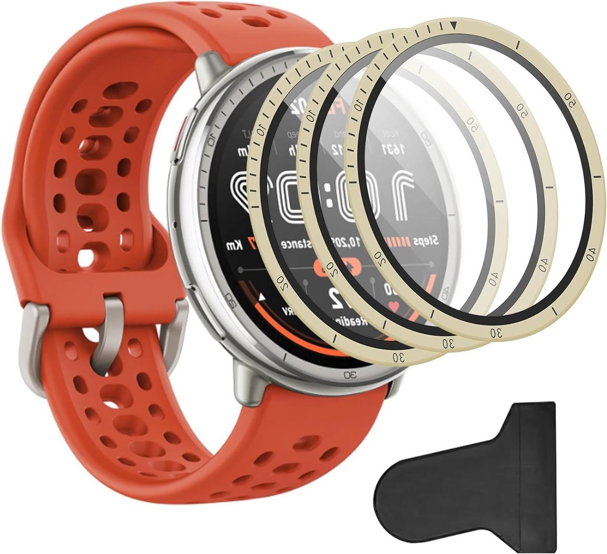 Gehard glazen screenprotector voor Amazfit Active 2 - luchtbelvrij en krasbestendig - 9H hardheid