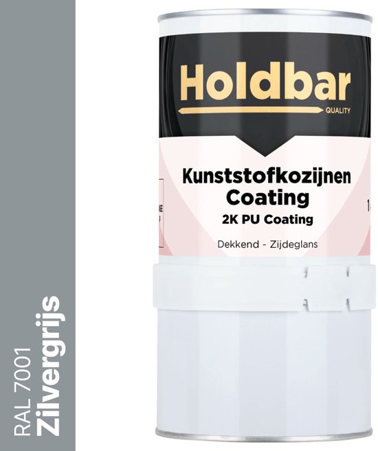 Foto: Holdbar kunststofkozijnen coating zilvergrijs ral 7001 1 kg
