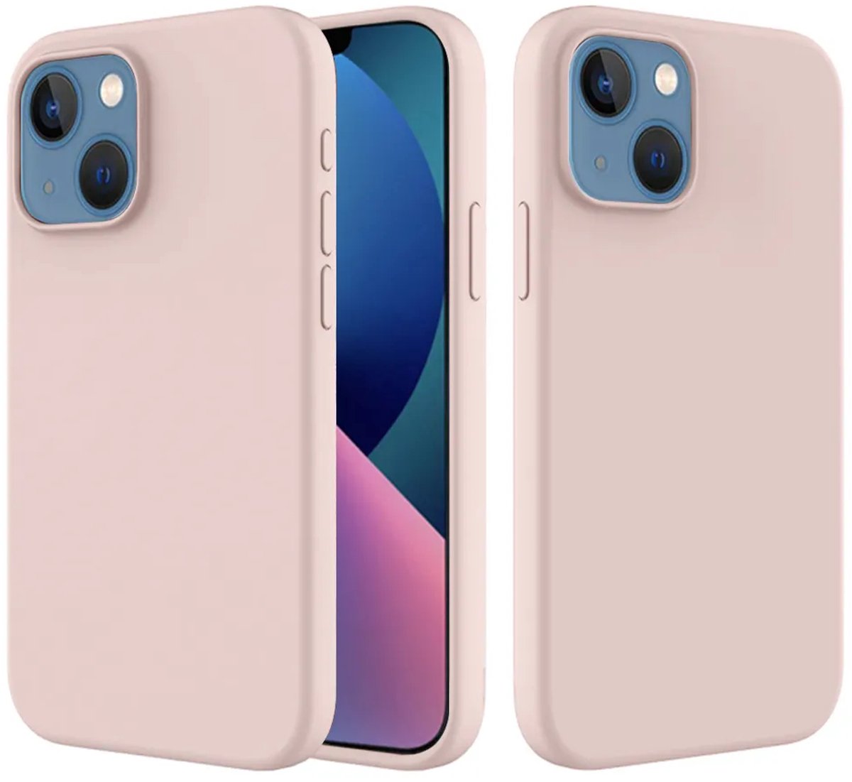 MobyDefend Hoesje - Geschikt voor iPhone 14 - Matte Siliconen Backcover - Roze