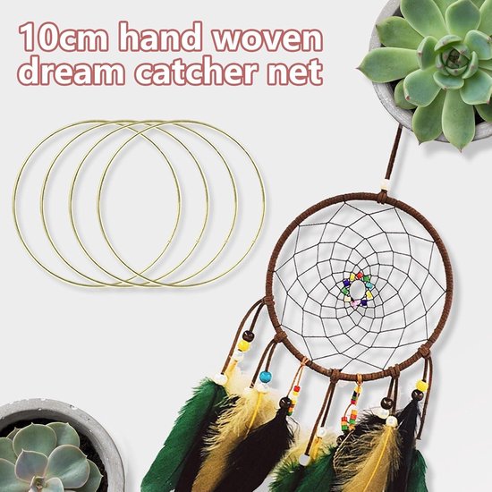 Rayher Metalen ringen, 10 stuks (1 stuk), diameter 30 cm, wit gecoat