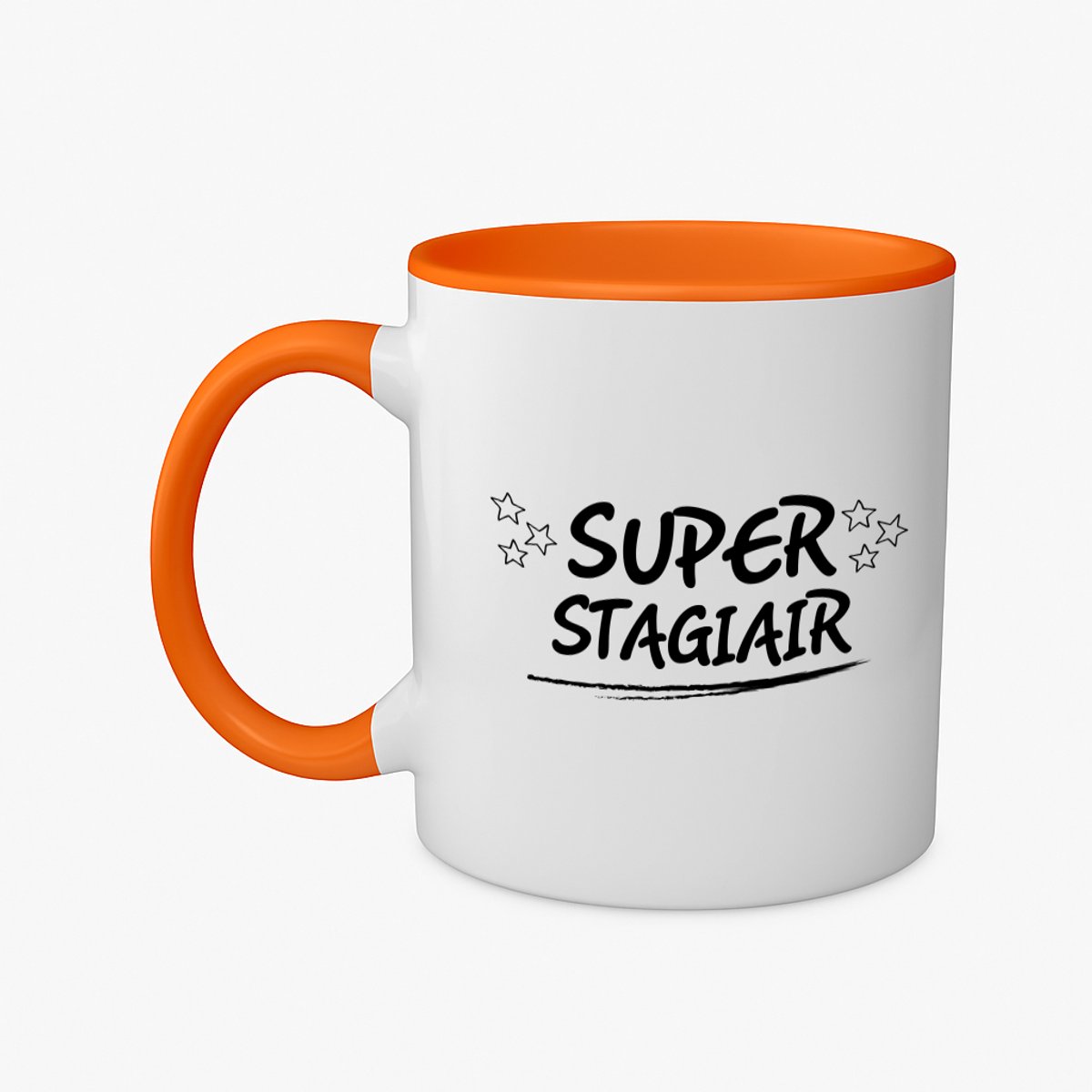 Hacebo® - Super stagiair koffiebeker oranje - Stagiair - beste stagiair - thee mok - koffie beker - werk - afscheidscadeau - verjaardagscadeau - kado - koffiemok - 350 ML inhoud