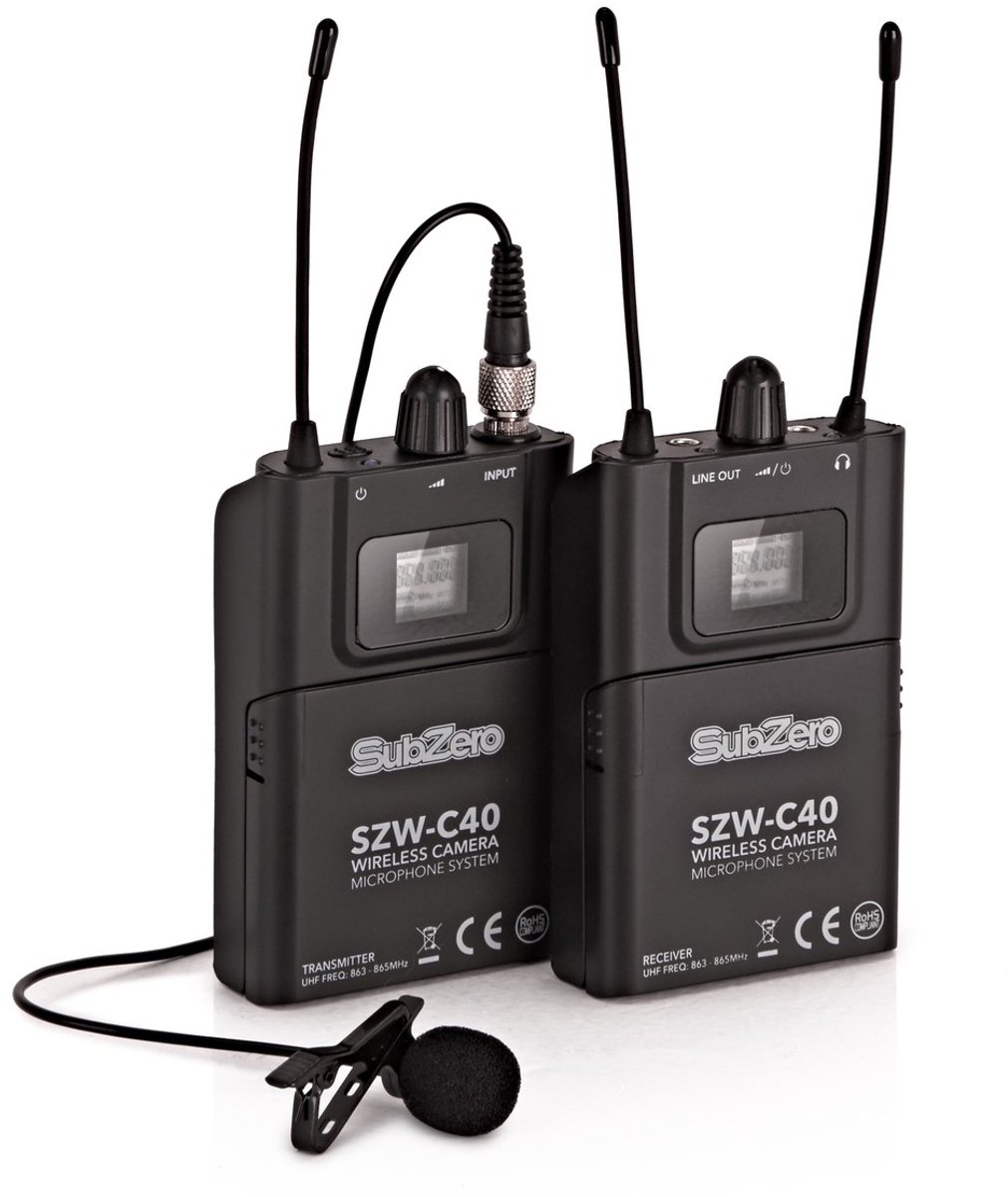 SubZero SZW-C40 Camera Draadloos Lavaliermicrofoonsysteem