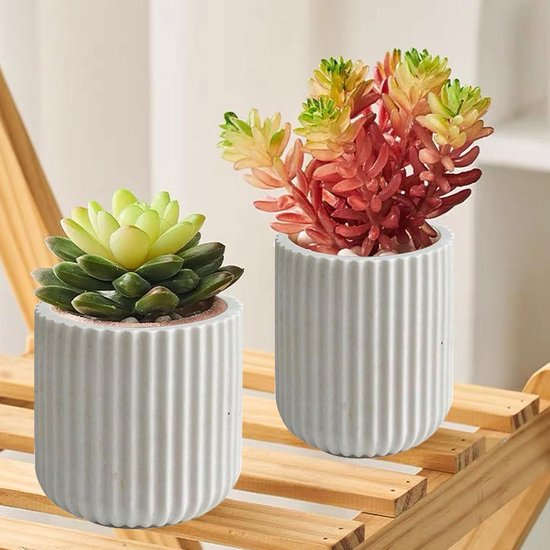 4Pcs Silicone Mould for Succulents, Cactus, Flower Pot - Concrete Mould, DIY Pouring Mould with Lid for Resin, Epoxy Resin van Merkloos	 — afbeelding 3