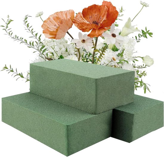 PINGEUI 8 PCS Green Floral Foa Bricks For DIY Flower Arrangeents
