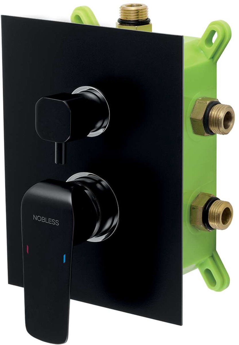 Novaservis Nobless Tina - Inbouwkraan Tina voor 3 functies met binnenwerk, zwart mat BOX38051RX,5