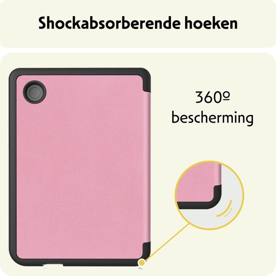 Hoesje Geschikt voor Kobo Clara BW Hoes Bescherm Hoesje Case Sleep Cover Met Screenprotector - Hoes Geschikt voor Kobo Clara BW Hoesje - Roze van Merkloos — afbeelding 5