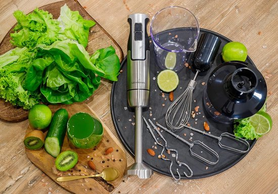 RFWR® Multifunctionele Staafmixer Set 1200 W - Turbo Functie en Snelheidsregeling - Elektrische Handblender met Accessoireset van RFWR — afbeelding 2