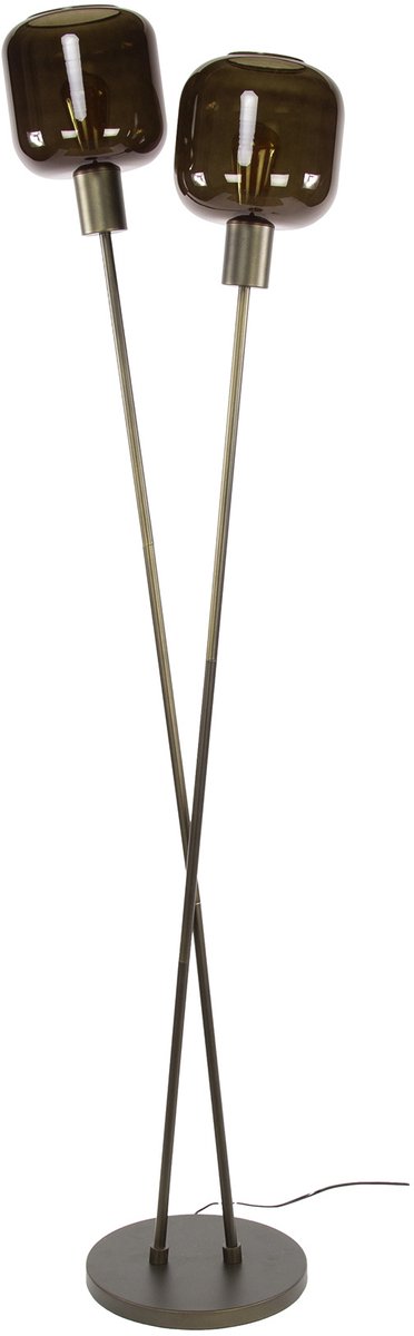 PS-Collection Vloerlamp Bronza 2L - Brons - Metaal/Glas - 46x30x167 cm - vloerlampen woonkamer, staanlamp, vloerlamp zwart, vloerlamp industrieel, vloer lamp, staande lampen woonkamer, staande lampen, staande lamp industrieel thumbnail 3