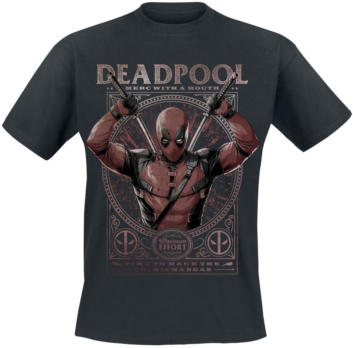 Deadpool Maximum Effort Heren T-shirt - zwart - S