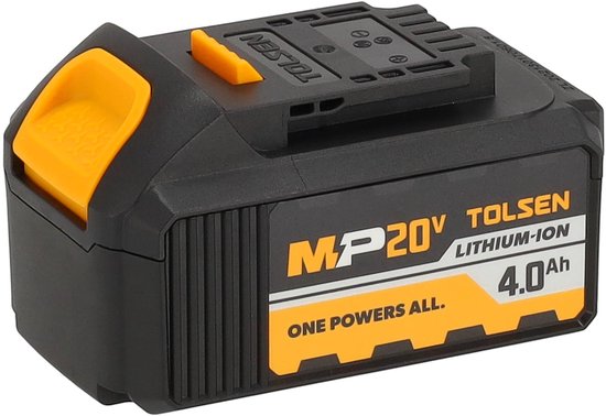Souffleur à feuilles Tolsen sur batterie - 20V Li-ion - 800W - Vitesse de l'air 212 km/h - Incl. 2x batterie 4,0 Ah et 1x chargeur rapide