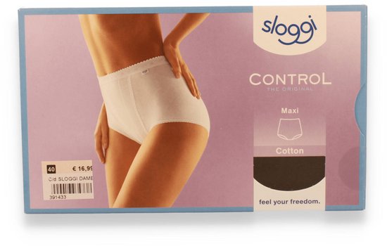 sloggi Control Dames Maxi Verstevigende slip - Zwart - Maat 44