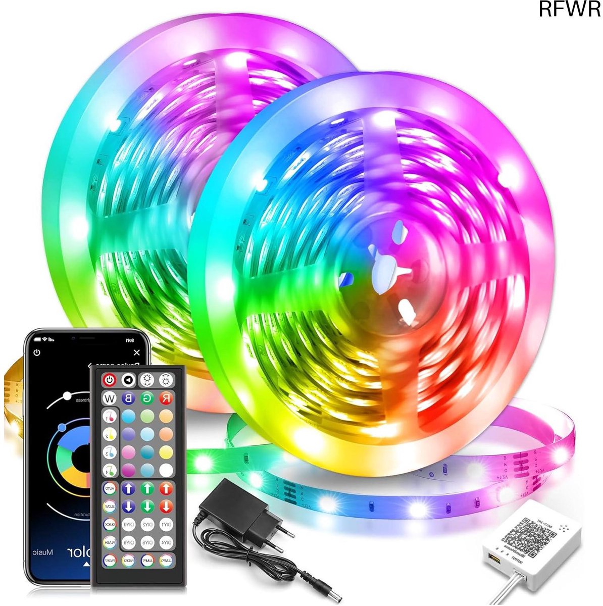 RFWR® LED Strip Lights 30m - Kleurrijke en Energiezuinige Verlichting voor Elk Ruimte