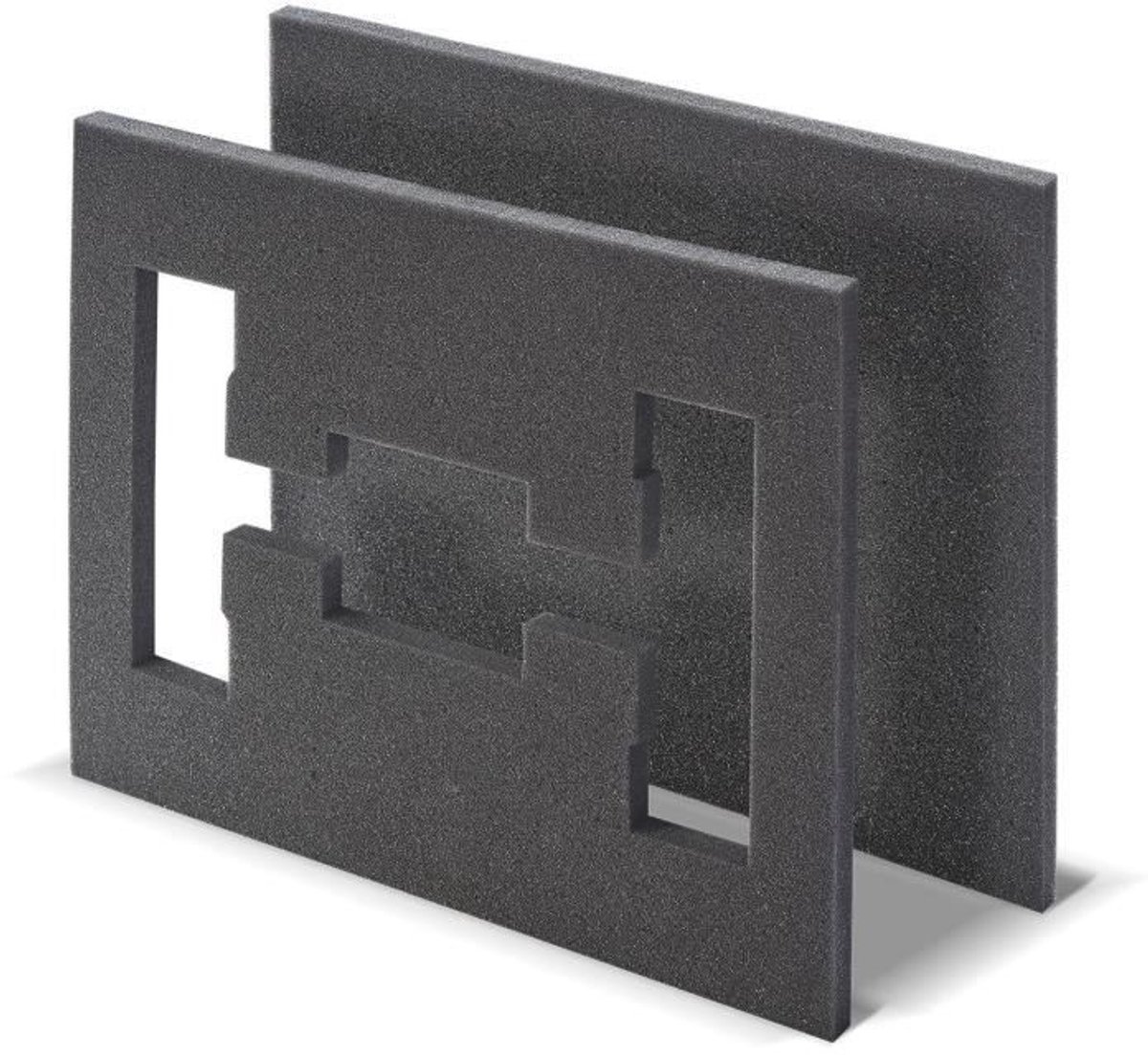 Schuimrubber inzetstuk - TOOD - 2 stuks - Voor professionele koffer - Nestbaar - 40x30x4 cm