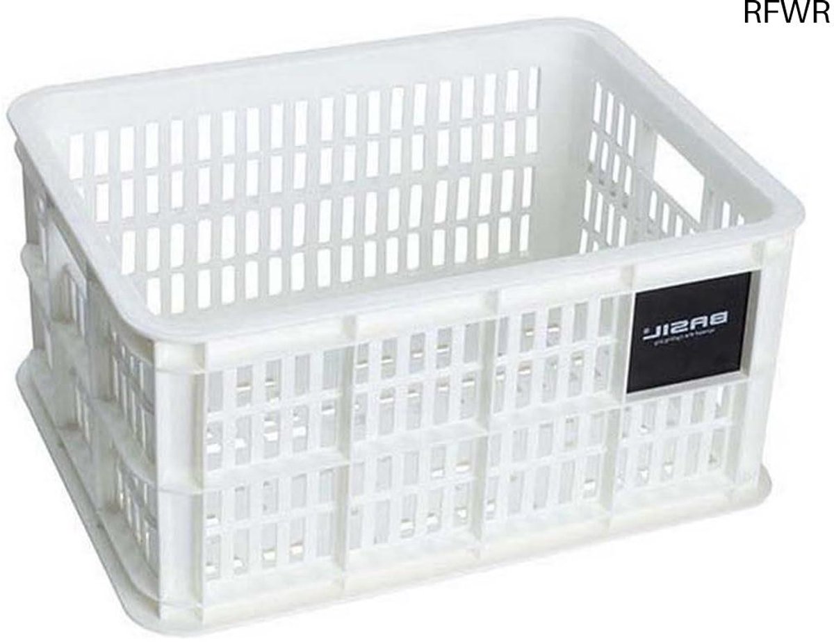 RFWR® Fietskrat kunststof 17.5 liter wit