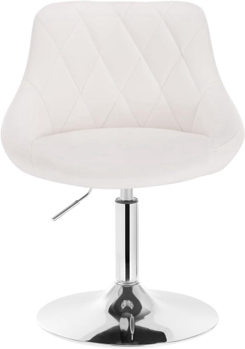 Thuys – Kaptafel Stoel – Make Up Kruk – Krukje – 39cm x 47cm x 82cm – Wit