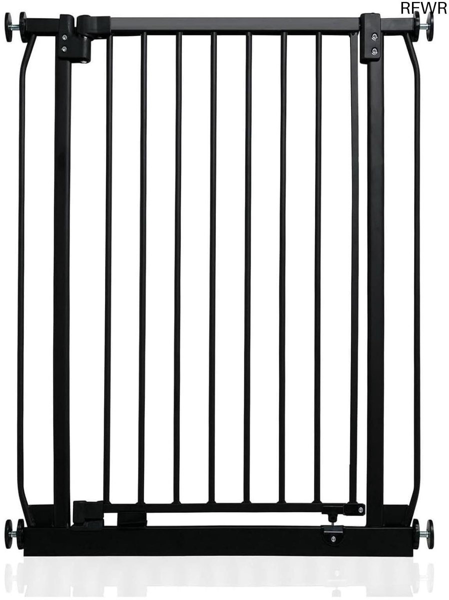 RFWR® Hoog Klemhek Zonder Boren, Extra Hoog 96.8cm, Voor Trap en Deur, Klembevestiging Tussen 71cm - 80cm, Zwart