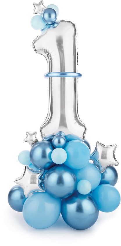 DIY Ballon sculpture argent/bleu 1 - 90 x 140 cm