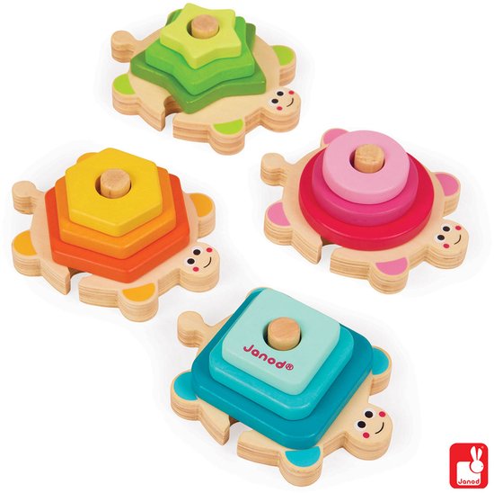 Janod I Wood Stapel Schildpadjes