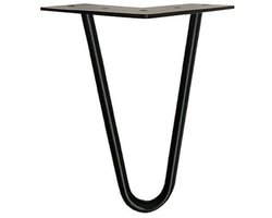 Stalen hairpin zwart hairpin ø 1,2 cm en hoogte 20 cm - Set van 4 stuks