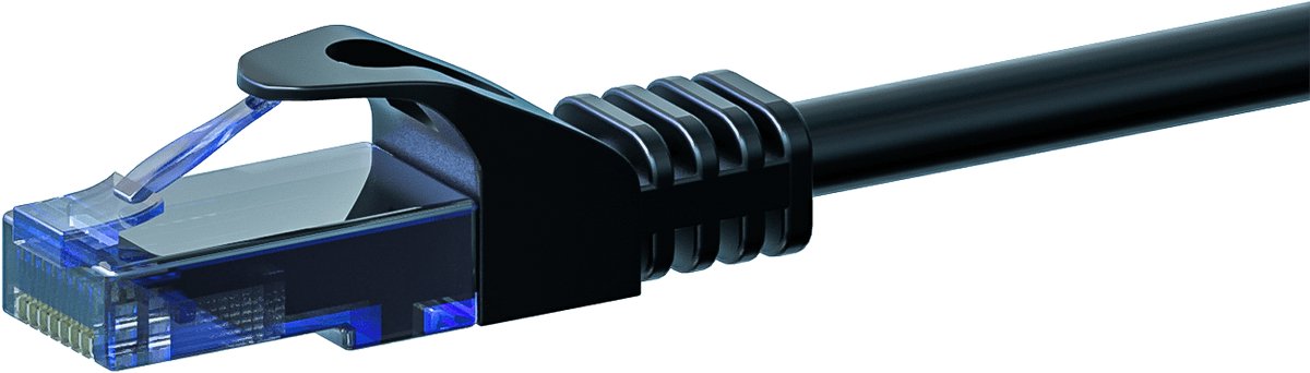 Danicom UTP CAT6a patchkabel - 1 meter zwart - 100% koper - netwerkkabel - internetkabel - UTP kabel - RJ45 - 10000 mbit/s