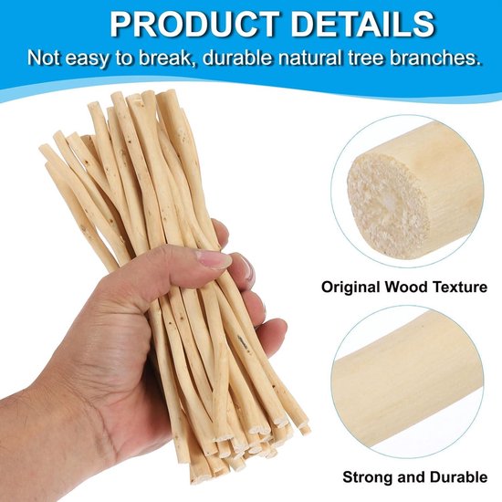 Zorplex 200 Stuks Houten Suikerspin Stokjes, Vierkant 30x0.4cm
