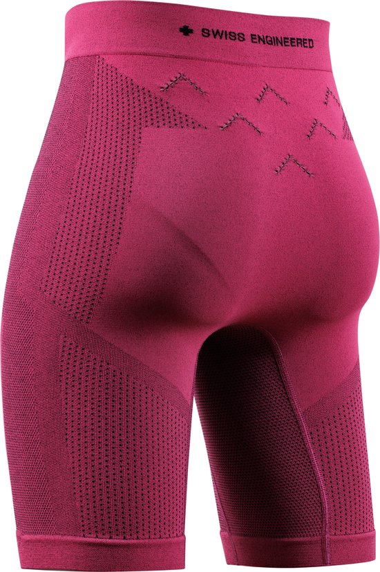 Foto: X bionic women s xceed run short tights hoogwaardige hardlooplegging met hygrodiffuser vectorsphere technologie thermoregulatie vochtafvoer voor maximaal comfort neo roze l