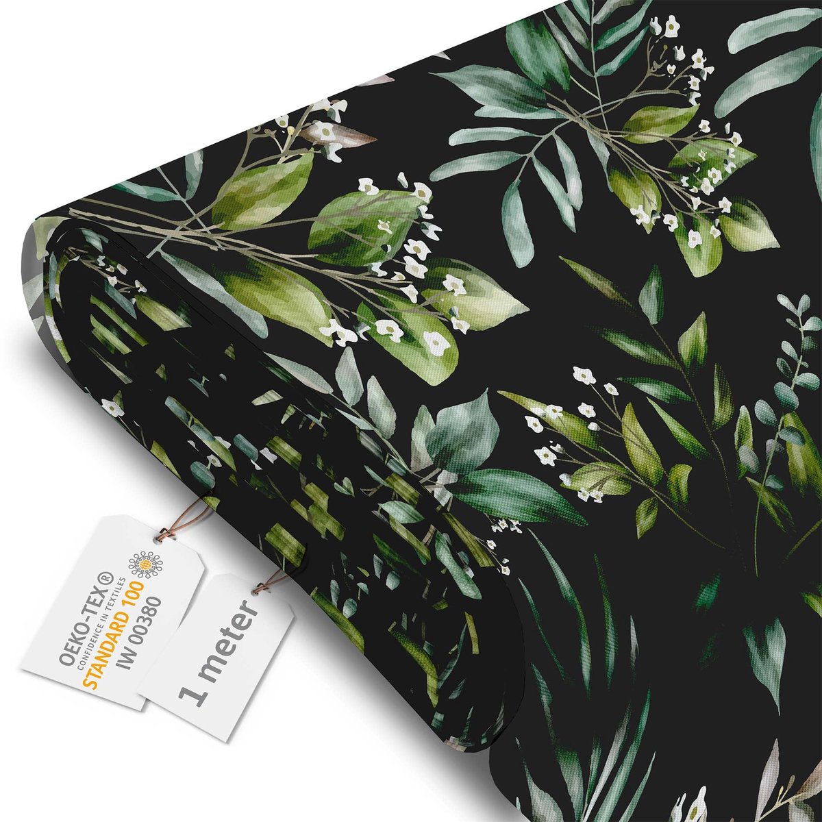 DreamRoots Canvas Waterdicht - Meubelstof per meter 160 cm breed - Waterafstotende stof 220 g/m2 600D - Zonneschermstof Waterdicht per meter Watercolor Elegant Flor 1M