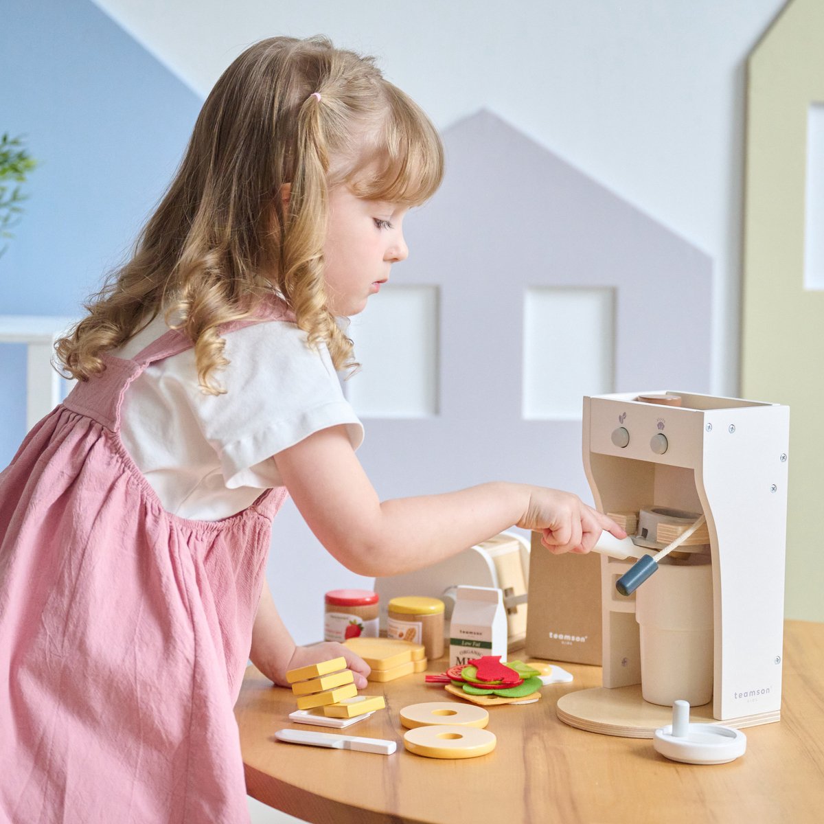 Teamson Kids Houten Speelkeuken Ontbijt Accessoires - Rollenspel Speelgoed - Wit — afbeelding 7
