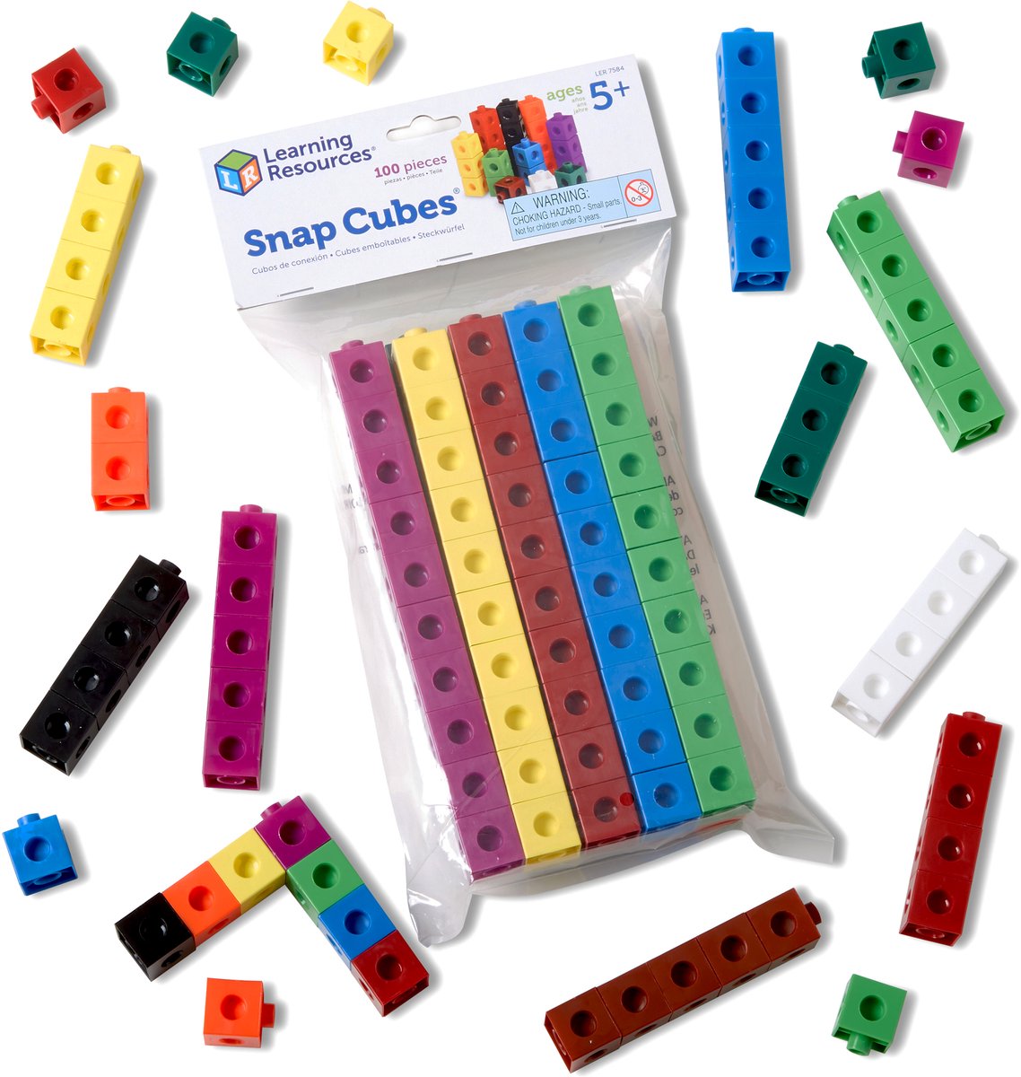 Learning Resources Snap Cubes® bouwblokken (Set van 100) - 5+