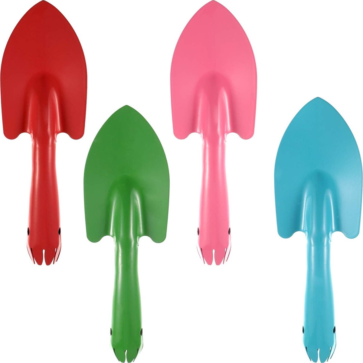 8 inch 4-pack mini schepset zandschep kleine metalen handschep kleurrijke speelgoedschep tuingereedschap voor strandgrond planten graven tuinieren transplanteren