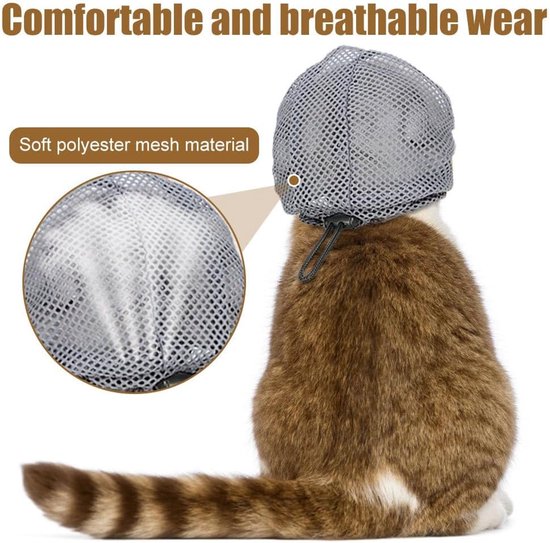 Kattenmuilkorf - anti-bijt - opvouwbaar - verstelbaar - ademend gaas om bijten - kauwen - verzorging te voorkomen - veilig voor huisdieren - comfortabele pasvorm van Simply Natural — afbeelding 5