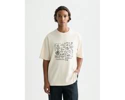 Scotch & Soda Cross-Stitched Front Artwork Loose-Fit T-Shirt