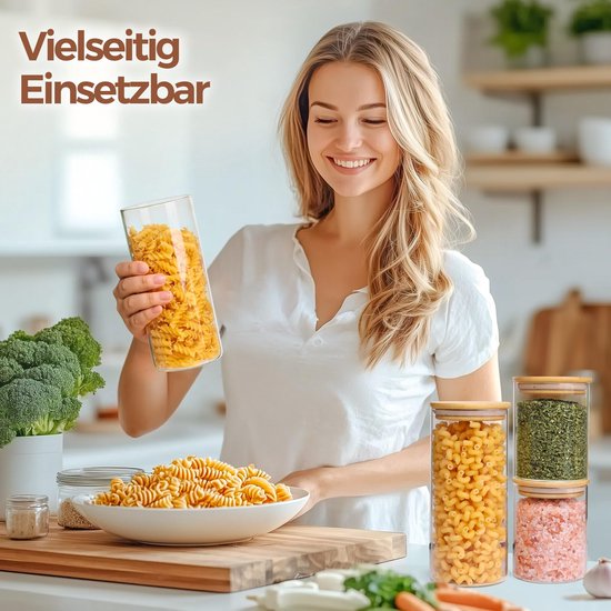 Comsaf Glazen Voorraadpotten met Deksel, Glazen Potten met Comsaf Glazen Voorraadpotten met Deksel, Glazen Potten met