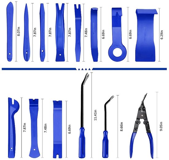PHYLES 33-delige Demontageset – Auto Paneeltools Van Nylon & Staal, Incl. Opbergtas