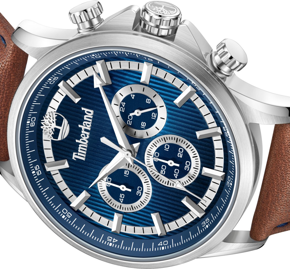 Dual time horloge Bernardston Blue - Brown