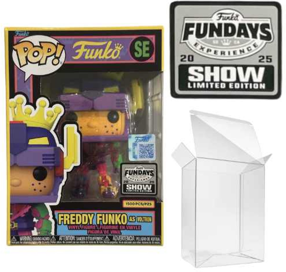 Funko Pop ! Freddy Funko as Voltron #SE (Blacklight) Fundays 2025 SHOW Edition Exclusive LE 1500