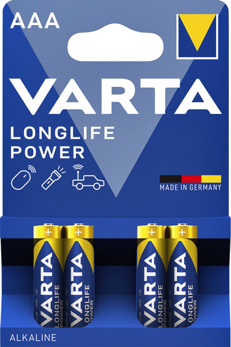 Varta  High Energy AAA Batterijen - 4 Stuks