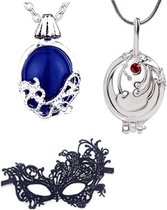 Allecto Plus - Lace Masquerade Mask Set met Kettingen en Stickers voor Cosplay Fans - Vampire Day Walking-theme