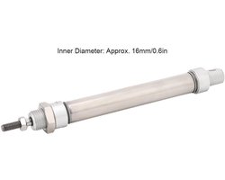 Allecto Plus - Mini Pneumatische Cilinder 25mm Slaglengte RVS Dubbelwerkend - Industriële Pneumatische Componenten