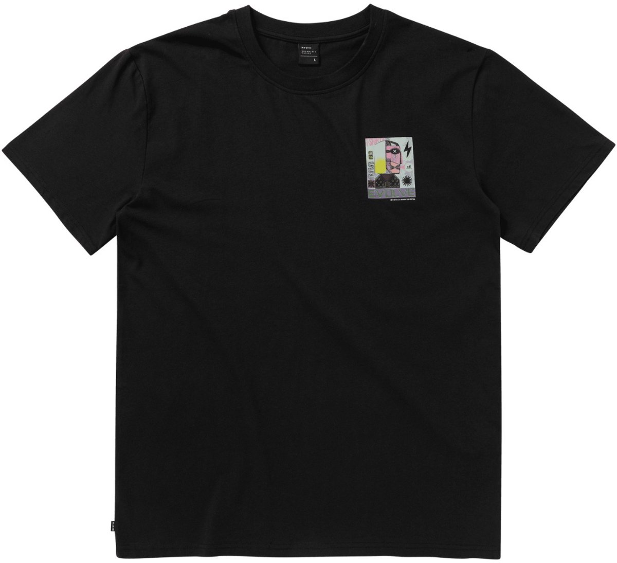 2025 Mystic Heren Groef T-stuk - Black