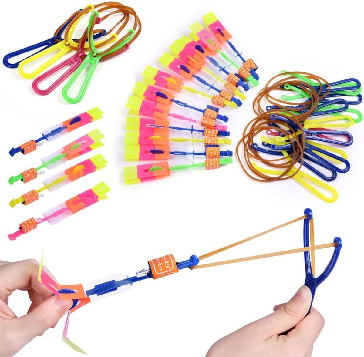 KATELUO Lot De 12 Hélicoptères Volants LED – Jouets à Flèche Lumineuse, Cadeau Fête Pour Enfants Dès 3 Ans