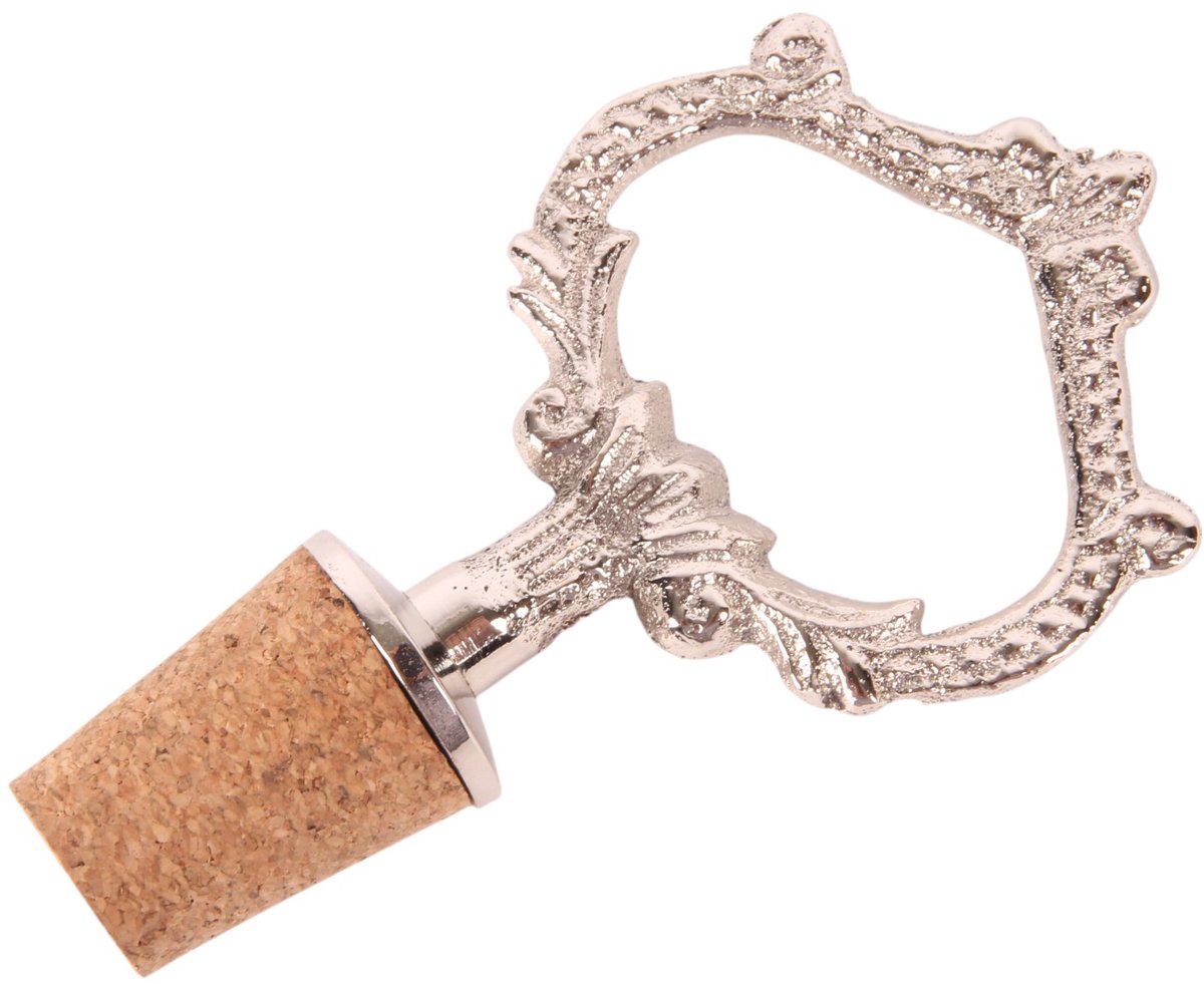 Baroque - Wijnafsluiter - Kurk Flessenstopper 9,5 cm - Zilver - Koper - 9.5x5x2.5 - Brass
