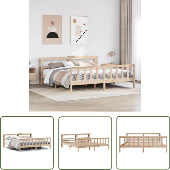 Bedframe zonder matras massief grenenhout 75x190 cm | -nl